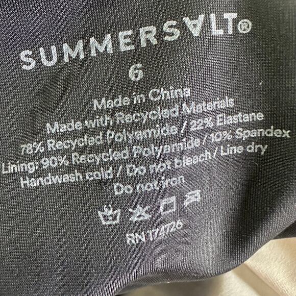 Summersalt The Deep Dive Twist Backflip One Piece Swimsuit Black & White Size 6 - Picture 5 of 5